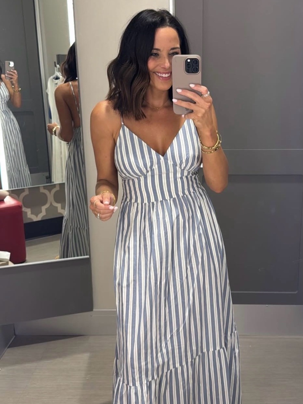 NWOT // Universal Thread - Blue and White Striped Maxi Dress